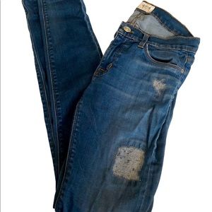 Hudson mid rise distressed skinny jeans sz 25 screen worn! Host pick x4!